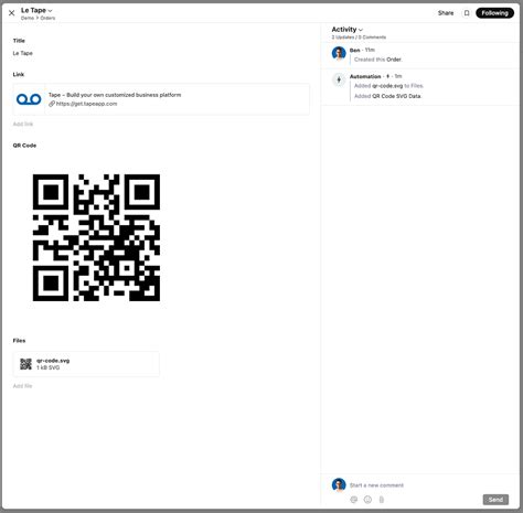tape inc qr code|How to generate and display QR Codes in Tape.